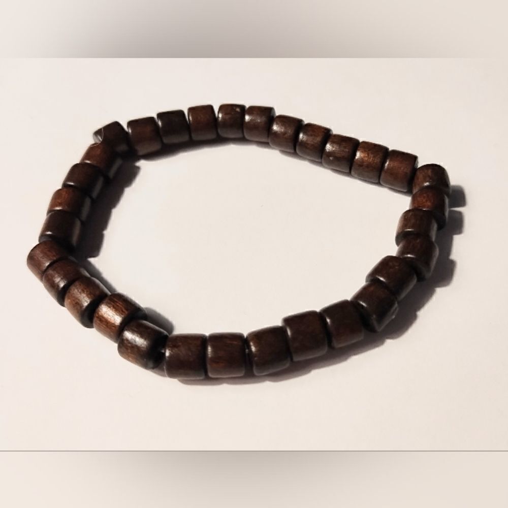 Men's‎ bracelet beaded beads brown new d23